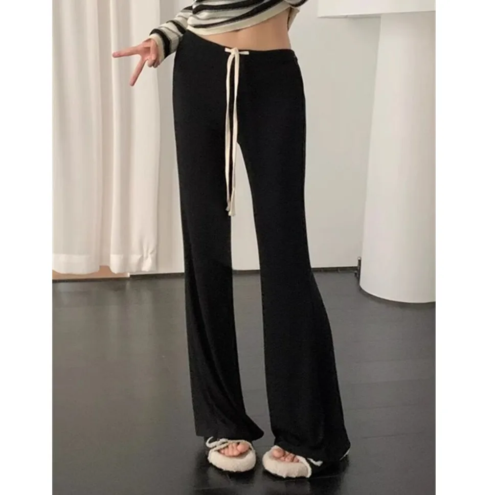 Расклешенные повседневные брюки с низкой талией, женские летние новые свободные утягивающие прогулочные широкие брюки, брюки длиной до пола
Расклешенные повседневные брюки с низкой талией, женские летние новые свободные утягивающие прогулочные широкие брюки, брюки длиной до пола