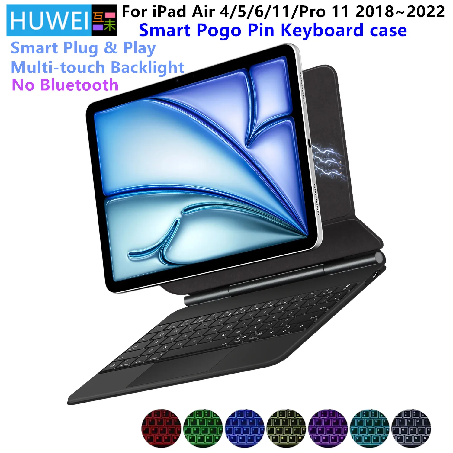 Smart Plug & Play Magic Keyboard for iPad Air 11 inch M3 2025 Case for iPad Air 6 11 M2 Air 4 5 Pro 11" Multi-Touch Backlight
Smart Plug & Play Magic Keyboard for iPad Air 11 inch M3 2025 Case for iPad Air 6 11 M2 Air 4 5 Pro 11" Multi-Touch Backlight