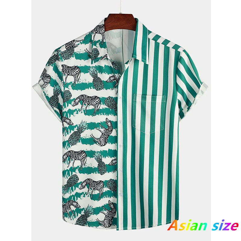 Hawaiian Beach Shirts Men's Short-sleeve Anima Graphic Casual Leopard Shirts Summer Vacation Quick Dry Clothes Loose Stripe Tops
Hawaiian Beach Shirts Men's Short-sleeve Anima Graphic Casual Leopard Shirts Summer Vacation Quick Dry Clothes Loose Stripe Tops