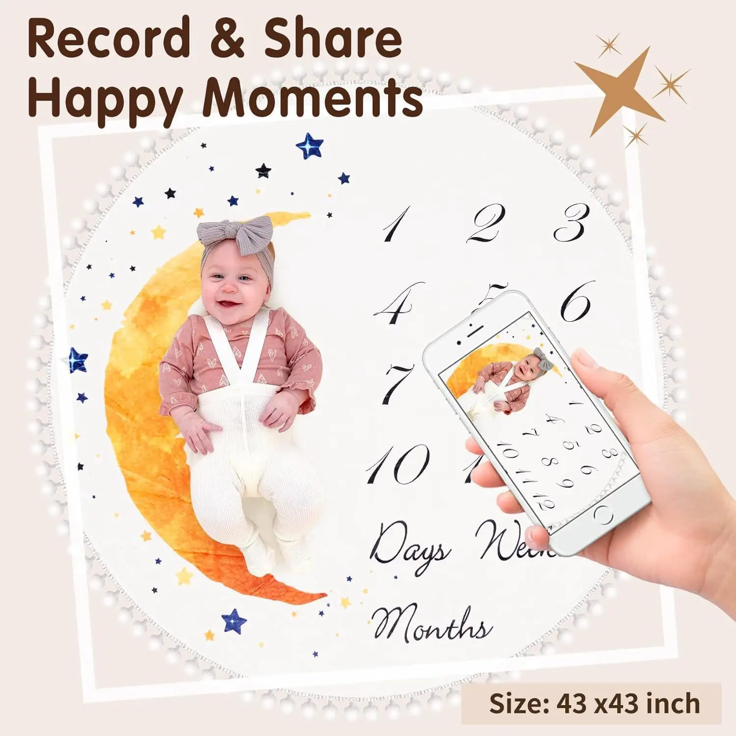 Ylsteed фланелевое одеяло на месяц, детский календарь на первый год, ежемесячная таблица роста, подарок для душа, фон для фотосъемки новорожденных
Ylsteed фланелевое одеяло на месяц, детский календарь на первый год, ежемесячная таблица роста, подарок для душа, фон для фотосъемки новорожденных