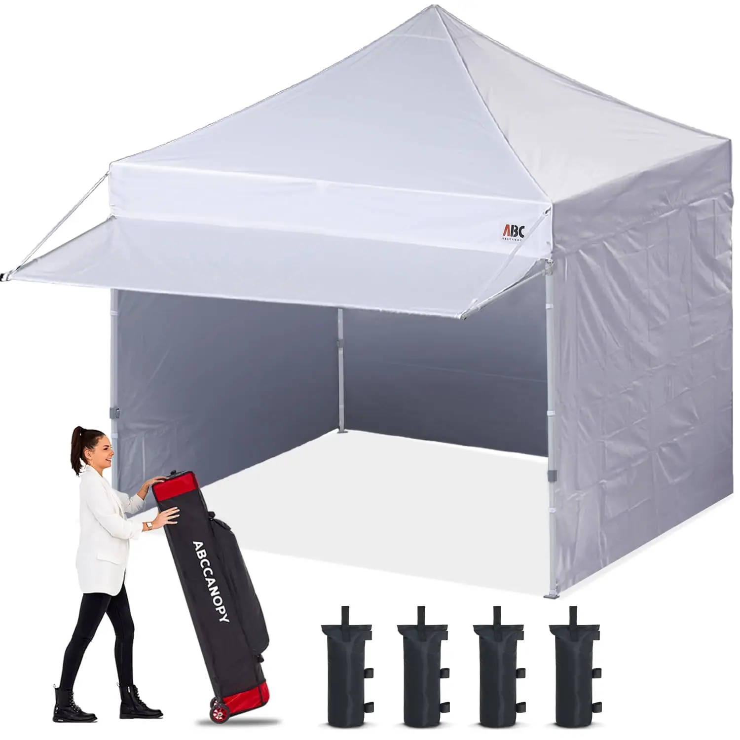 10x10 Pop up Canopy Tent with Sidewalls - Easy up Canopies with Awning, Outdoor Tents for Parties, Market, Commercial, Custom
10x10 Pop up Canopy Tent with Sidewalls - Easy up Canopies with Awning, Outdoor Tents for Parties, Market, Commercial, Custom