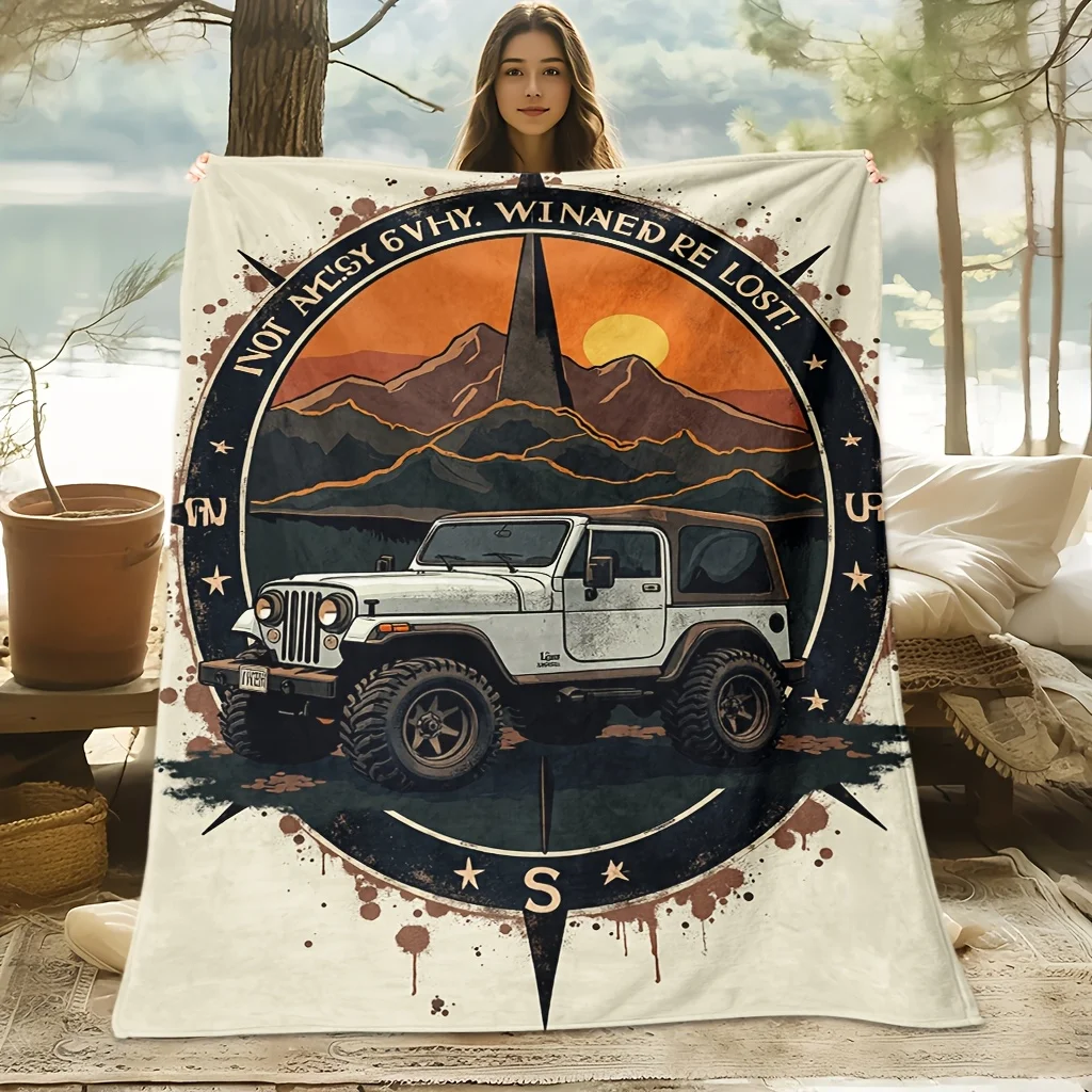Off-Road Vehicle Fleece Blanket - HD Vintage Orange Sunset Print 50x60in All-Season Polyester Home Travel Machine Washable
Off-Road Vehicle Fleece Blanket - HD Vintage Orange Sunset Print 50x60in All-Season Polyester Home Travel Machine Washable