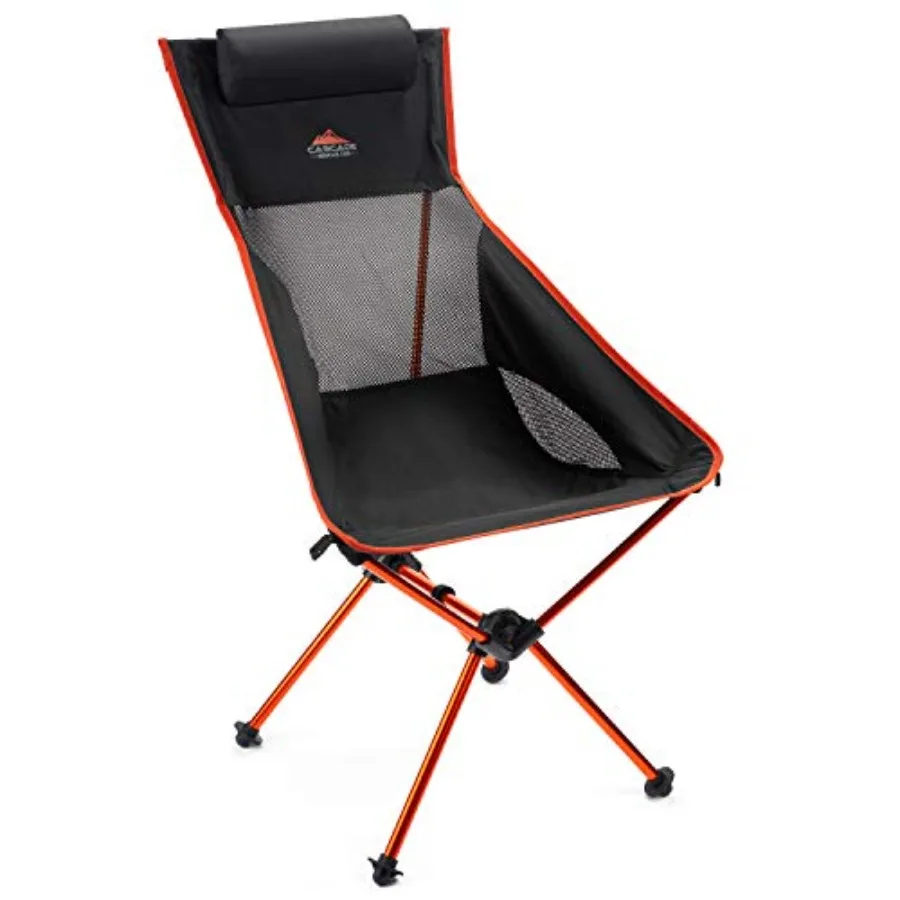 Outdoor High Back Lightweight Camp Chair with Headrest and Carry Case - Black
Outdoor High Back Lightweight Camp Chair with Headrest and Carry Case - Black