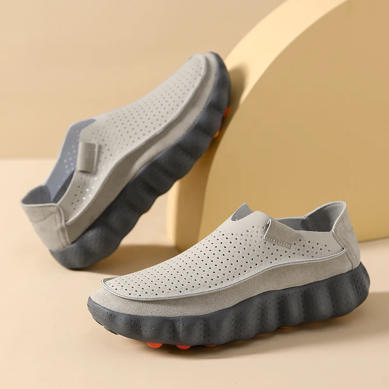 Men Breathable HollowOut Slip on LoafersTwo Wear Mule Backless Casual Shoes Lightweight Wavy Thick Sole Walking Driving Sneakers
Men Breathable HollowOut Slip on LoafersTwo Wear Mule Backless Casual Shoes Lightweight Wavy Thick Sole Walking Driving Sneakers