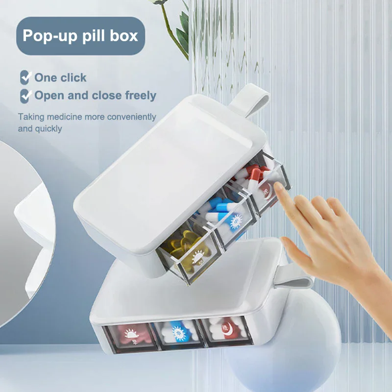 Коробка для таблеток с 3 сетками, органайзер для таблеток, дорожный автоматический футляр для лекарств для хранения карманов или кошелька, витамина, рыбьего масла
Коробка для таблеток с 3 сетками, органайзер для таблеток, дорожный автоматический футляр для лекарств для хранения карманов или кошелька, витамина, рыбьего масла