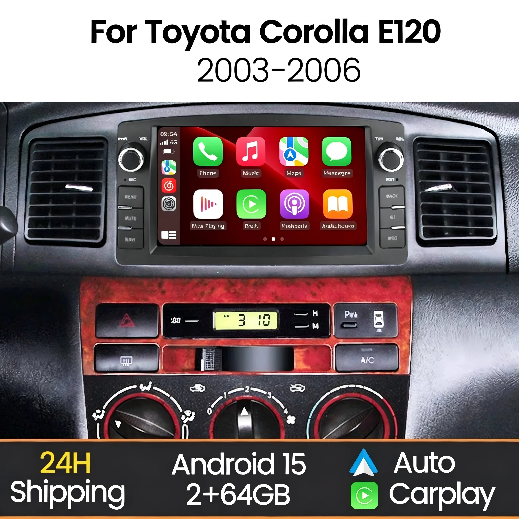 7'' Car Radio Android Auto For Toyota Corolla E120 2003-2006 BYD F3 Carplay Multimedia Player Autoaudio Head Unit Navigation GPS
7'' Car Radio Android Auto For Toyota Corolla E120 2003-2006 BYD F3 Carplay Multimedia Player Autoaudio Head Unit Navigation GPS