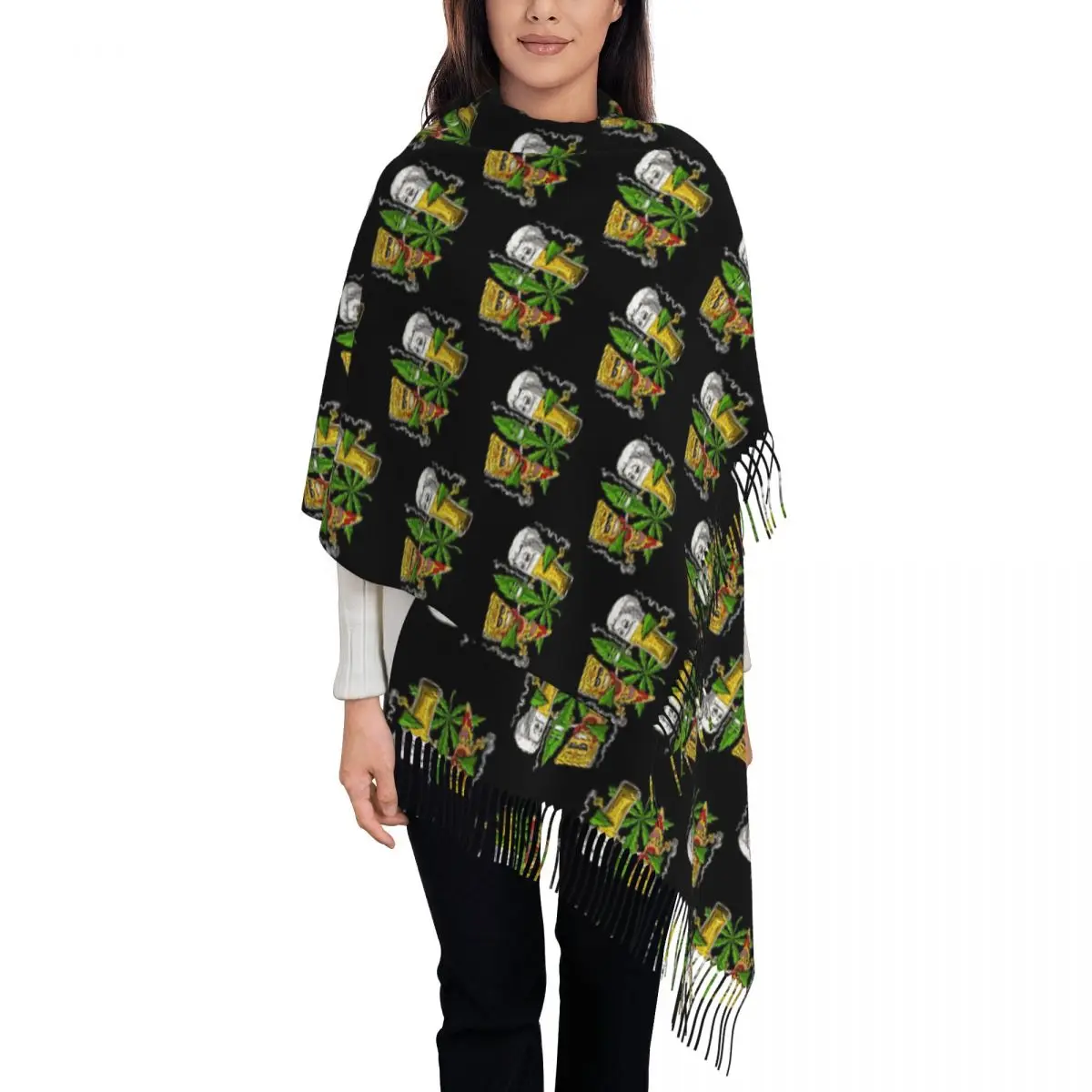 Weed Beer Pizza Party Scarf Tassel Scarves Women Soft Warm Shawls and Wraps Large Fall Winter Shawl Wrap
Weed Beer Pizza Party Scarf Tassel Scarves Women Soft Warm Shawls and Wraps Large Fall Winter Shawl Wrap