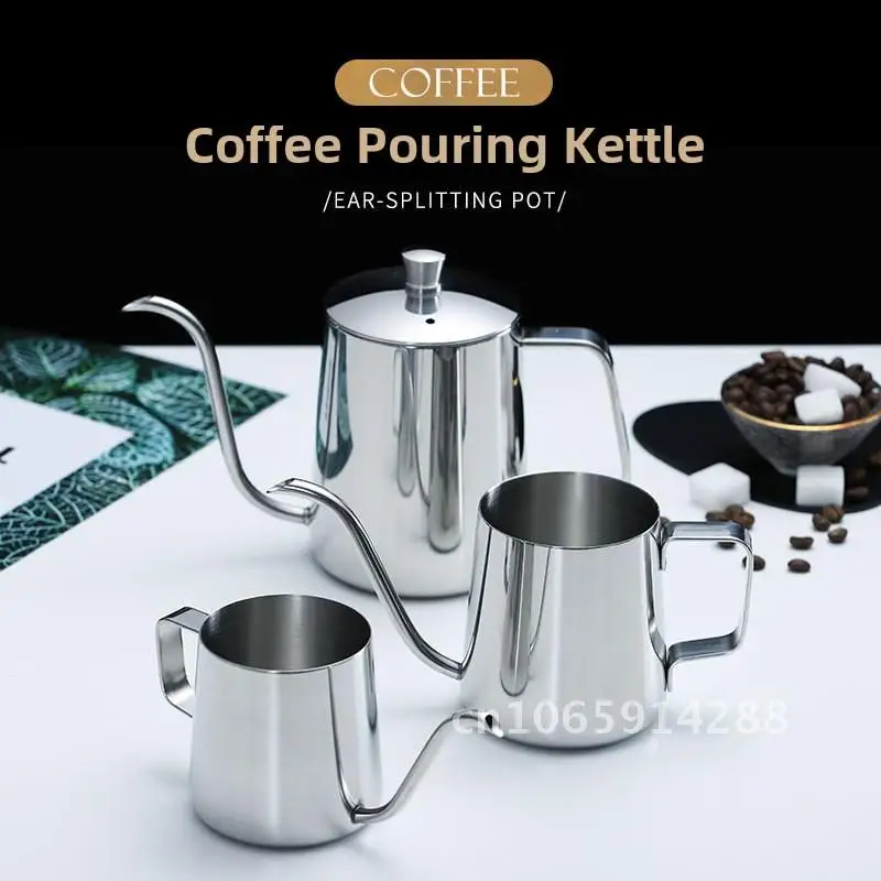 304 Stainless Steel Coffee Pot Thin Mouth Long Mouth Hand Brewing Kettle Multi-Capacity without Lid Black & Original Color
304 Stainless Steel Coffee Pot Thin Mouth Long Mouth Hand Brewing Kettle Multi-Capacity without Lid Black & Original Color