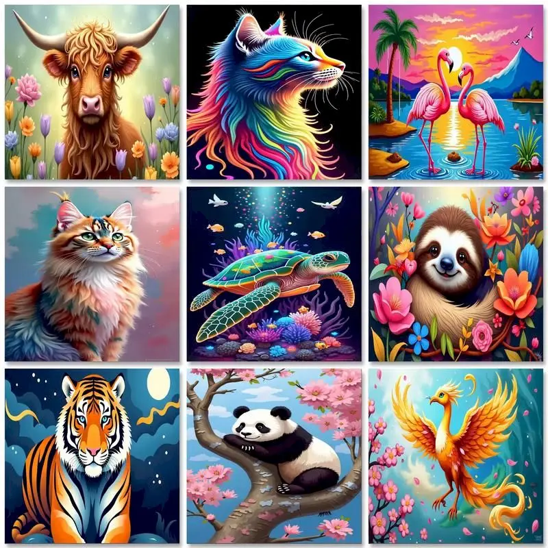 GATYZTORY Paint By Numbers For Adults Crafts Colorful Animals DIY Handmade Art Oil Painting Coloring By Number Home Decor
GATYZTORY Paint By Numbers For Adults Crafts Colorful Animals DIY Handmade Art Oil Painting Coloring By Number Home Decor