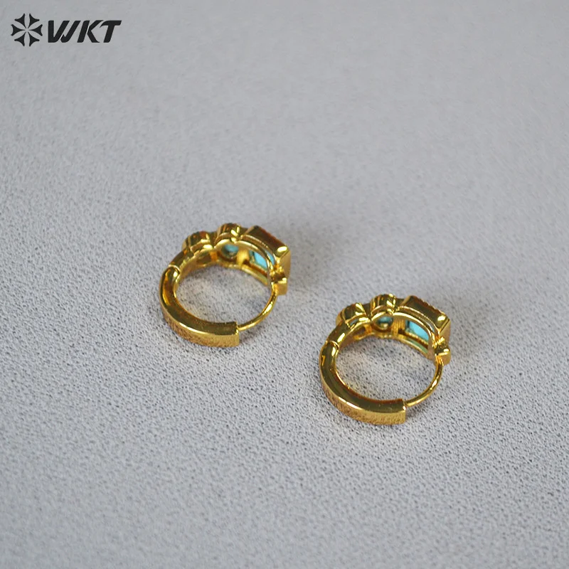 WT-E821 New Hot High Quality Turquoise Copper Earring With Gold Plated For Friends Anniversary Gifts
WT-E821 New Hot High Quality Turquoise Copper Earring With Gold Plated For Friends Anniversary Gifts