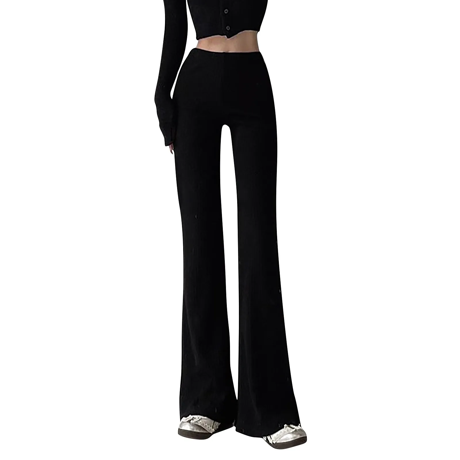 Fashion Flare Pants Women Casual High-waisted Bell-bottoms Spring Pants Elastic Slim Fit Floor-length Solid Trousers 2024 New
Fashion Flare Pants Women Casual High-waisted Bell-bottoms Spring Pants Elastic Slim Fit Floor-length Solid Trousers 2024 New