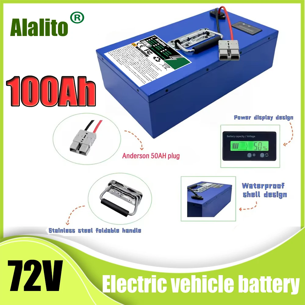 Fast shipping air transportation, 72V20AH-100AH18650 lithium battery, built-in BMS40AH, suitable for all motors below 500W-3000W
Fast shipping air transportation, 72V20AH-100AH18650 lithium battery, built-in BMS40AH, suitable for all motors below 500W-3000W