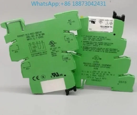 Original genuine P-hoenix relay 2961150 with PLC-BSC-12DC 21
Original genuine P-hoenix relay 2961150 with PLC-BSC-12DC 21