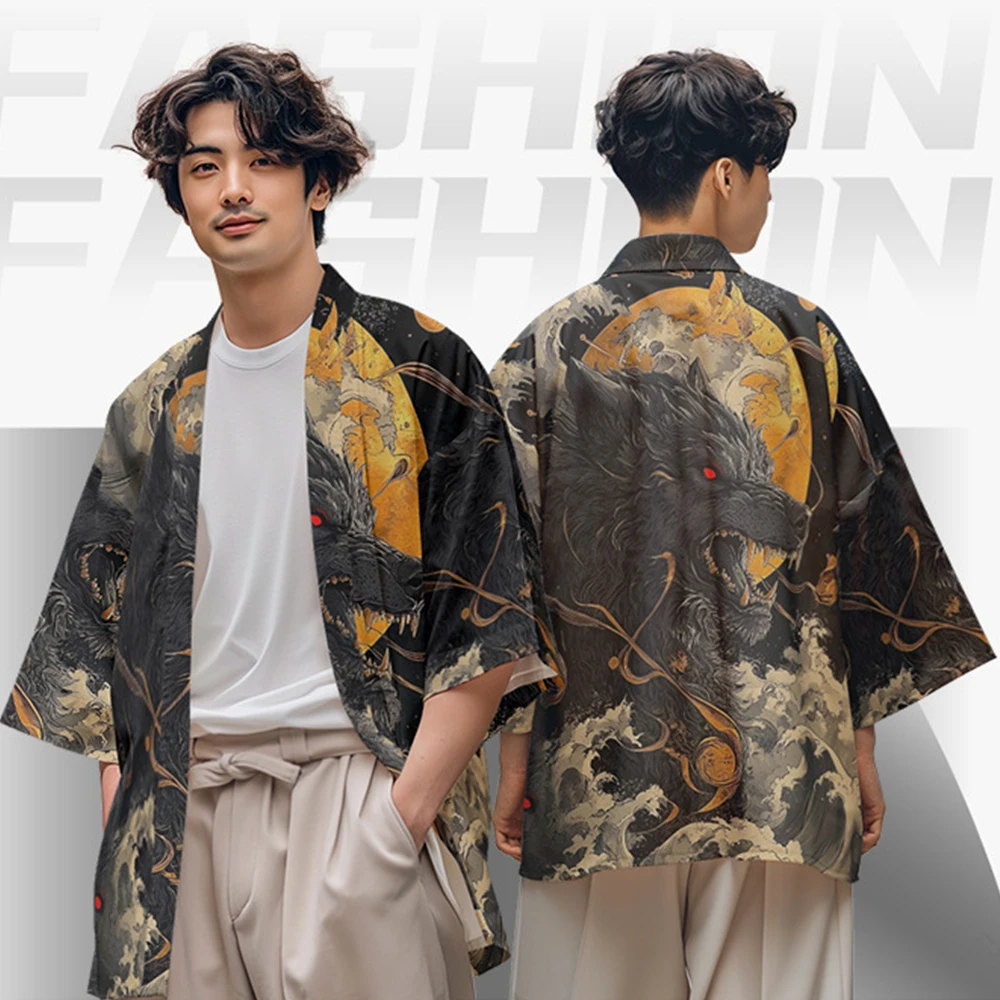 Many Styles of Creative Japanese Style Wolf Print Kimono 2025 Summer Women Men Haori Oversized Cardigan Yukata Tops Plus Size
Many Styles of Creative Japanese Style Wolf Print Kimono 2025 Summer Women Men Haori Oversized Cardigan Yukata Tops Plus Size