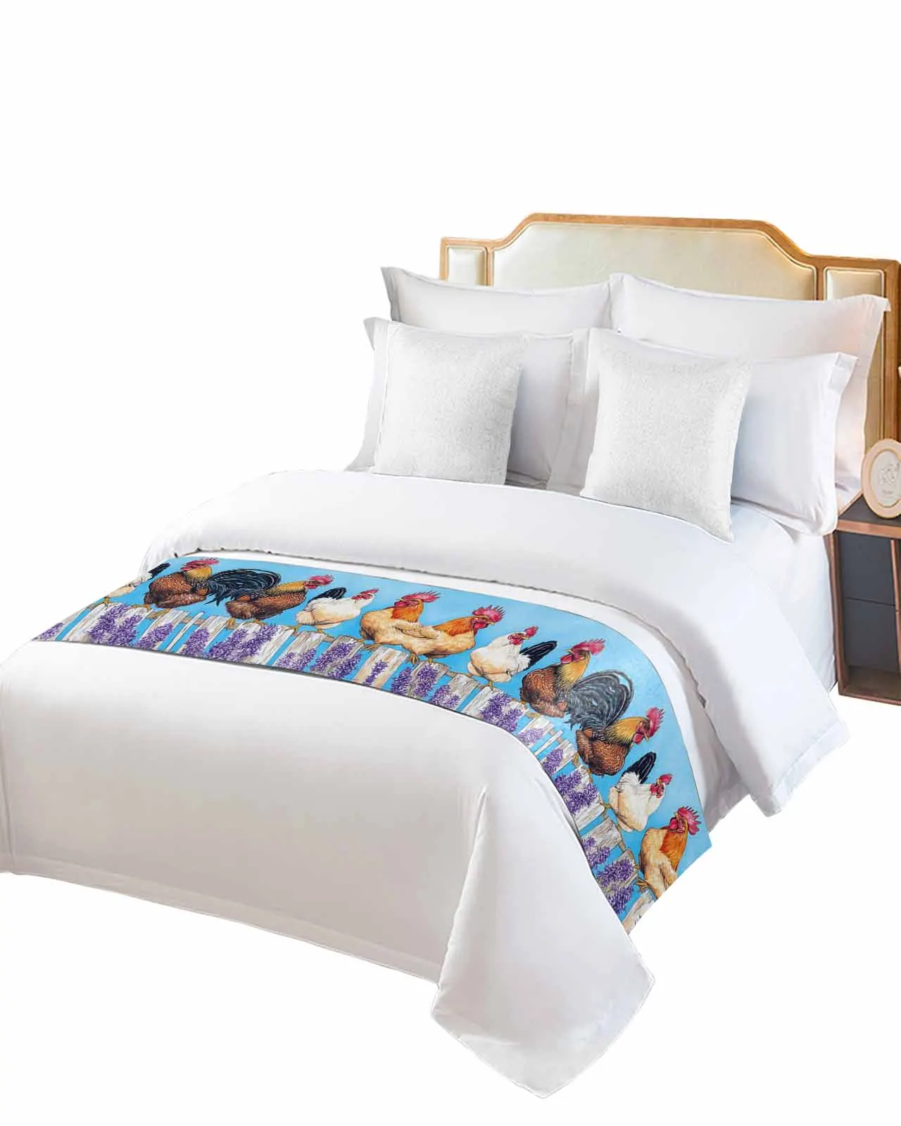 Watercolor Rooster Farm Flowers Bed Runner Luxury Hotel Bed Tail Scarf Decorative Cloth Home Bed Flag
Watercolor Rooster Farm Flowers Bed Runner Luxury Hotel Bed Tail Scarf Decorative Cloth Home Bed Flag