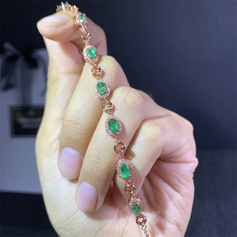 YULEM Natural Emerald 4x6mm Silver 925 Bracelet Lady Jewelry Women Gemstone Bangles Jewelry for Women Daily Wear
YULEM Natural Emerald 4x6mm Silver 925 Bracelet Lady Jewelry Women Gemstone Bangles Jewelry for Women Daily Wear