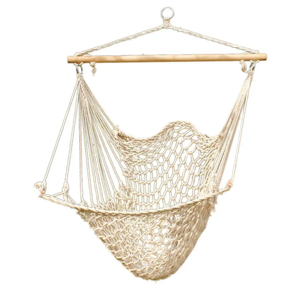 NEW Hammock Chair Swing Seat Camping Hanging Rope Chair Wooden Outdoor Patio
NEW Hammock Chair Swing Seat Camping Hanging Rope Chair Wooden Outdoor Patio