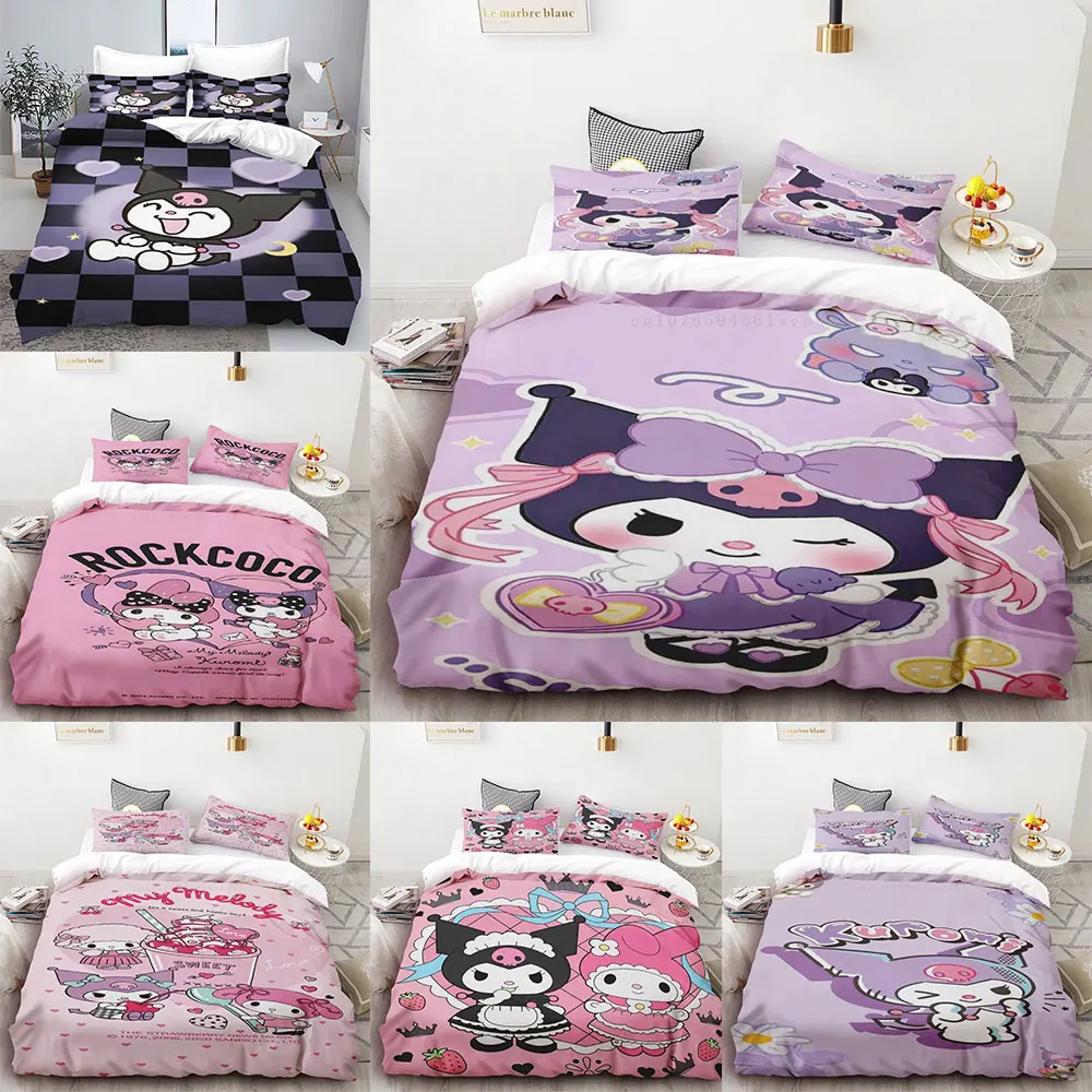 Cute Kuromi Kids Duvet Cover Cartoon Bedding Set Quilt Cover Bedroom Decoration Children Teenager Gift Full Double Single Size
Cute Kuromi Kids Duvet Cover Cartoon Bedding Set Quilt Cover Bedroom Decoration Children Teenager Gift Full Double Single Size