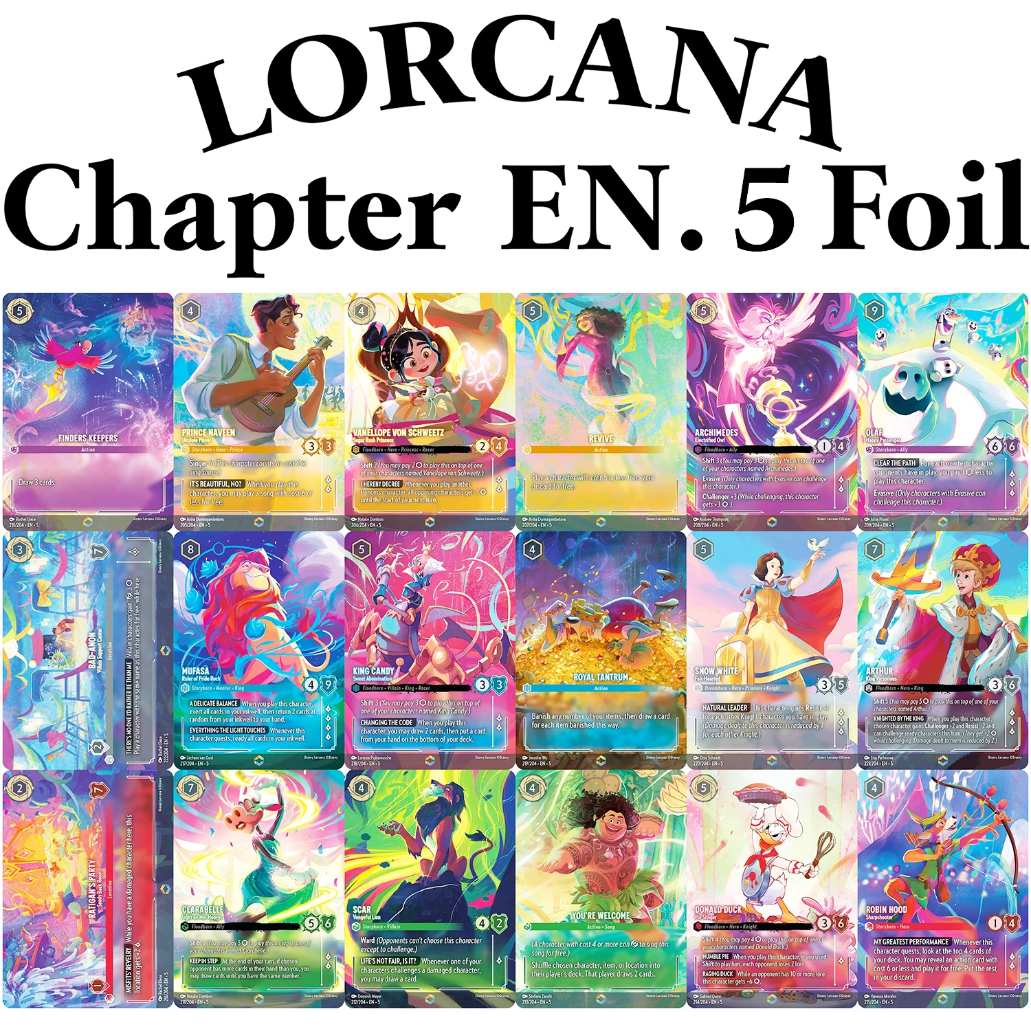 Игровые карты Lorcana English Chapter 5, прокси-фольга, высококачественный TCG CLARABELLE Light on Her Hooves mufasa Ruler of Pride Rock Card
Игровые карты Lorcana English Chapter 5, прокси-фольга, высококачественный TCG CLARABELLE Light on Her Hooves mufasa Ruler of Pride Rock Card