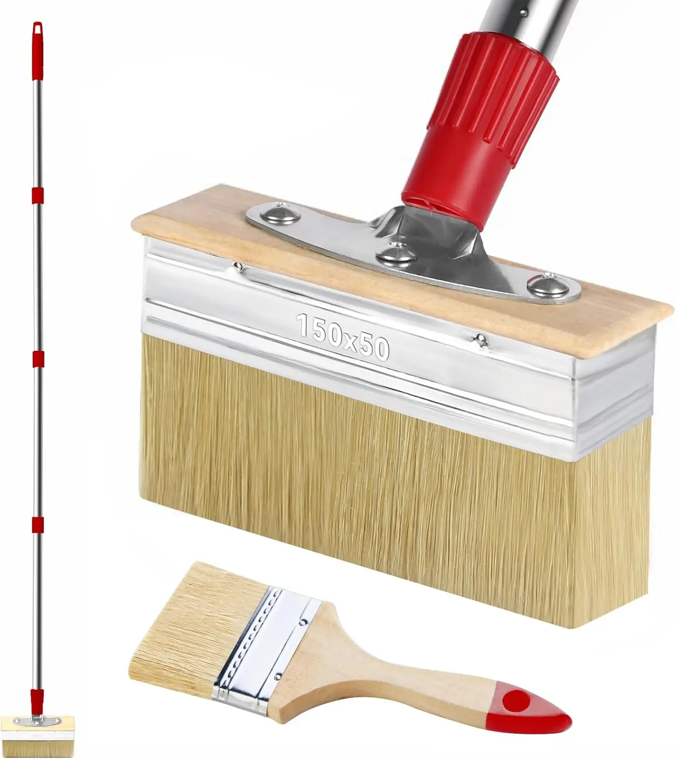 60" Long Handle Deck Stain Brush Applicator with Paint Brush for Wood Stains, Oils, and Coatings
60" Long Handle Deck Stain Brush Applicator with Paint Brush for Wood Stains, Oils, and Coatings