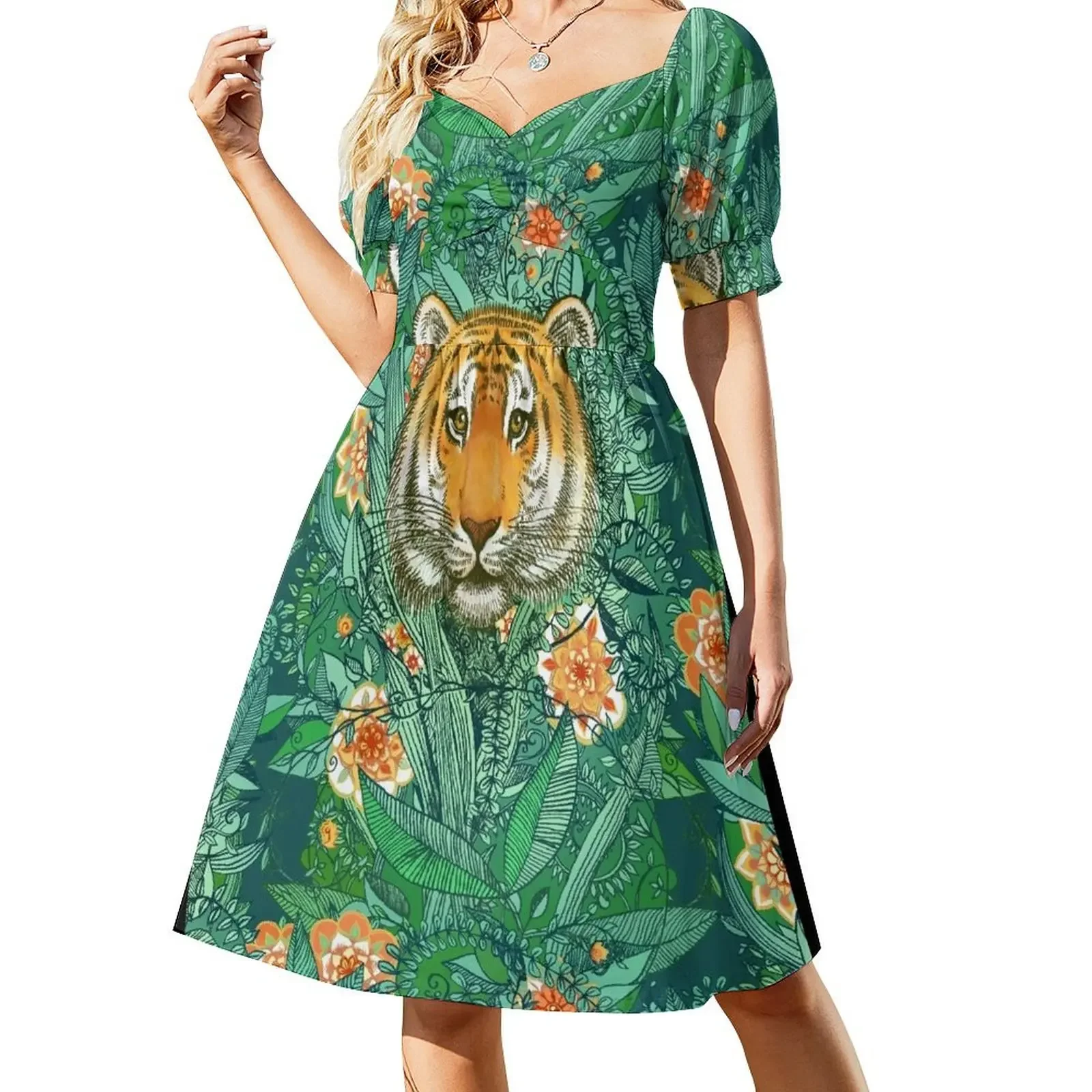 Tiger Tangle in Color Sleeveless Dress loose women's dress clothes for women Dress
Tiger Tangle in Color Sleeveless Dress loose women's dress clothes for women Dress