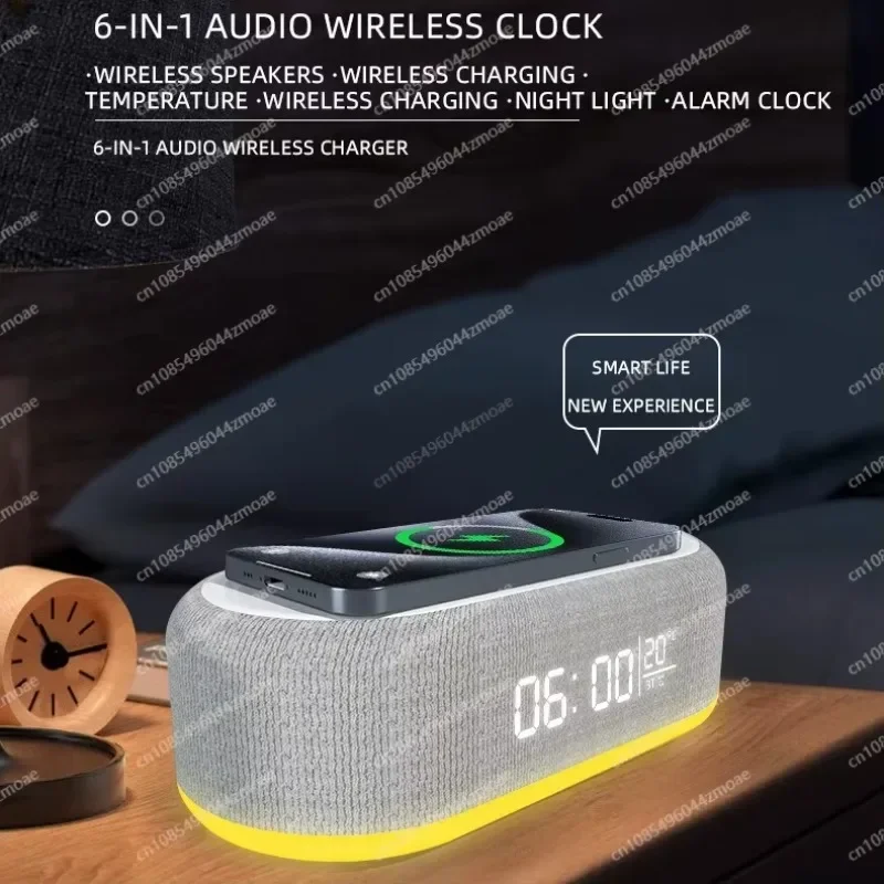 Портативная зарядная станция 15 Вт с быстрой зарядкой, Bluetooth-колонкой, ночником, беспроводной зарядкой и будильником для рабочего стола – идеальный подарок
Портативная зарядная станция 15 Вт с быстрой зарядкой, Bluetooth-колонкой, ночником, беспроводной зарядкой и будильником для рабочего стола – идеальный подарок
