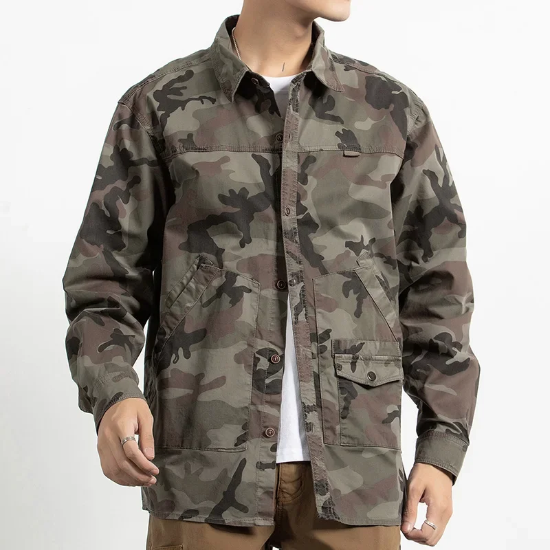 Men's Camouflage Tactical Shirts Relaxed Fit Long Sleeves military Work Shirts Multi Pockets Cotton Outdoor Hiking Tops
Men's Camouflage Tactical Shirts Relaxed Fit Long Sleeves military Work Shirts Multi Pockets Cotton Outdoor Hiking Tops
