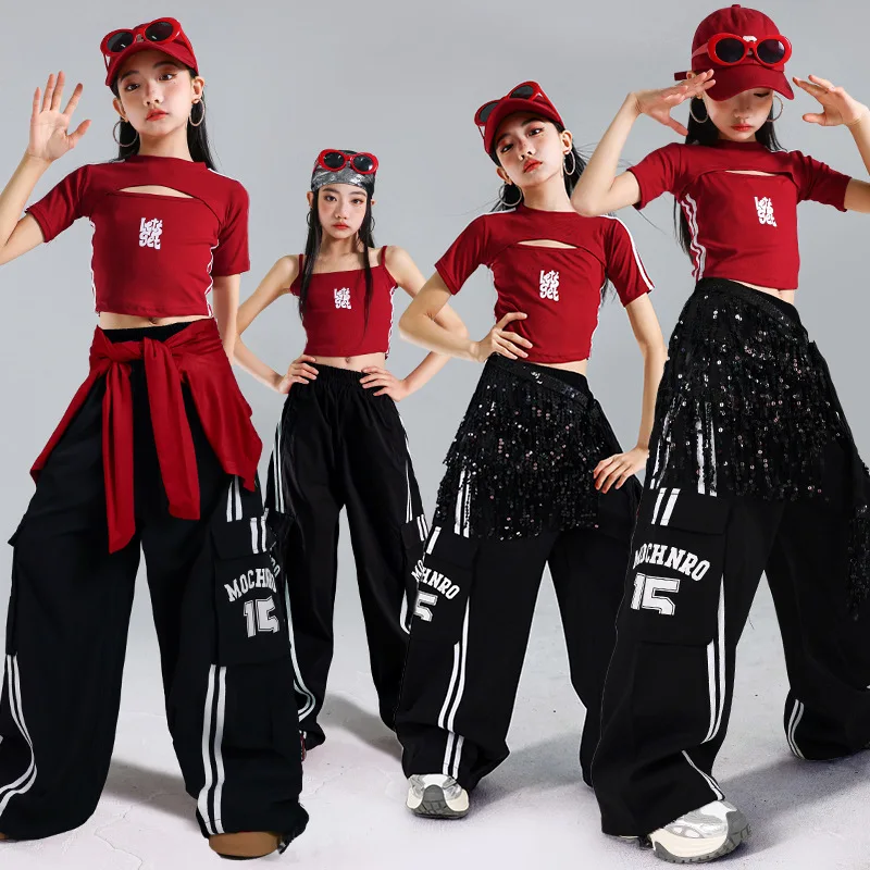 Girls Fashion Hip Hop Crop Top Cargo sweat Pants Children K-pop Streetwear Girl Group Clothes Set Kids Street Dance Jazz Costume
Girls Fashion Hip Hop Crop Top Cargo sweat Pants Children K-pop Streetwear Girl Group Clothes Set Kids Street Dance Jazz Costume