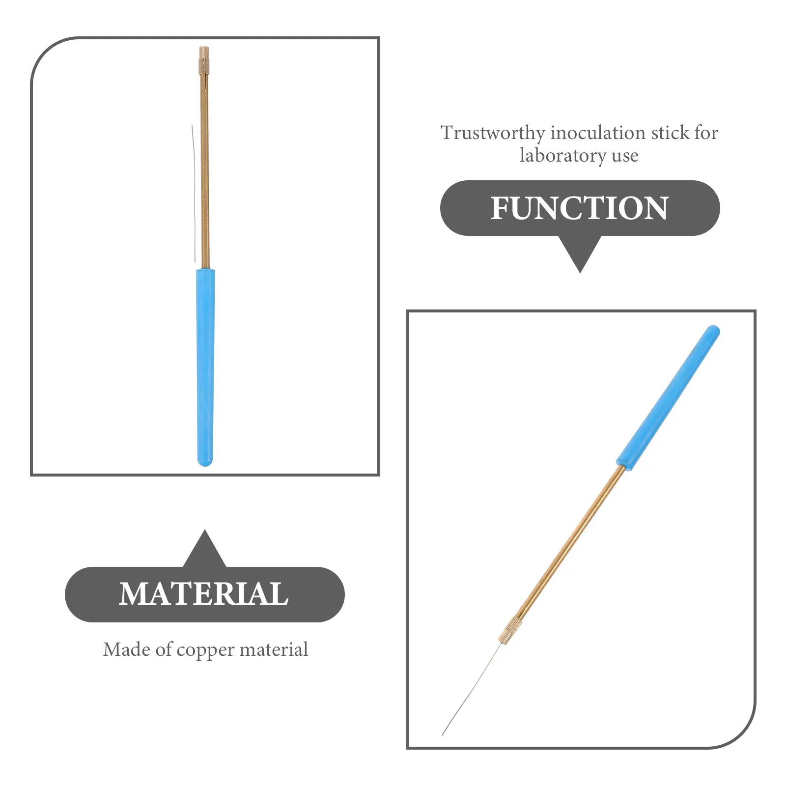 Metal Inoculation Rod Laboratory Reusable All Bronze Inoculating Needles Copper
Metal Inoculation Rod Laboratory Reusable All Bronze Inoculating Needles Copper