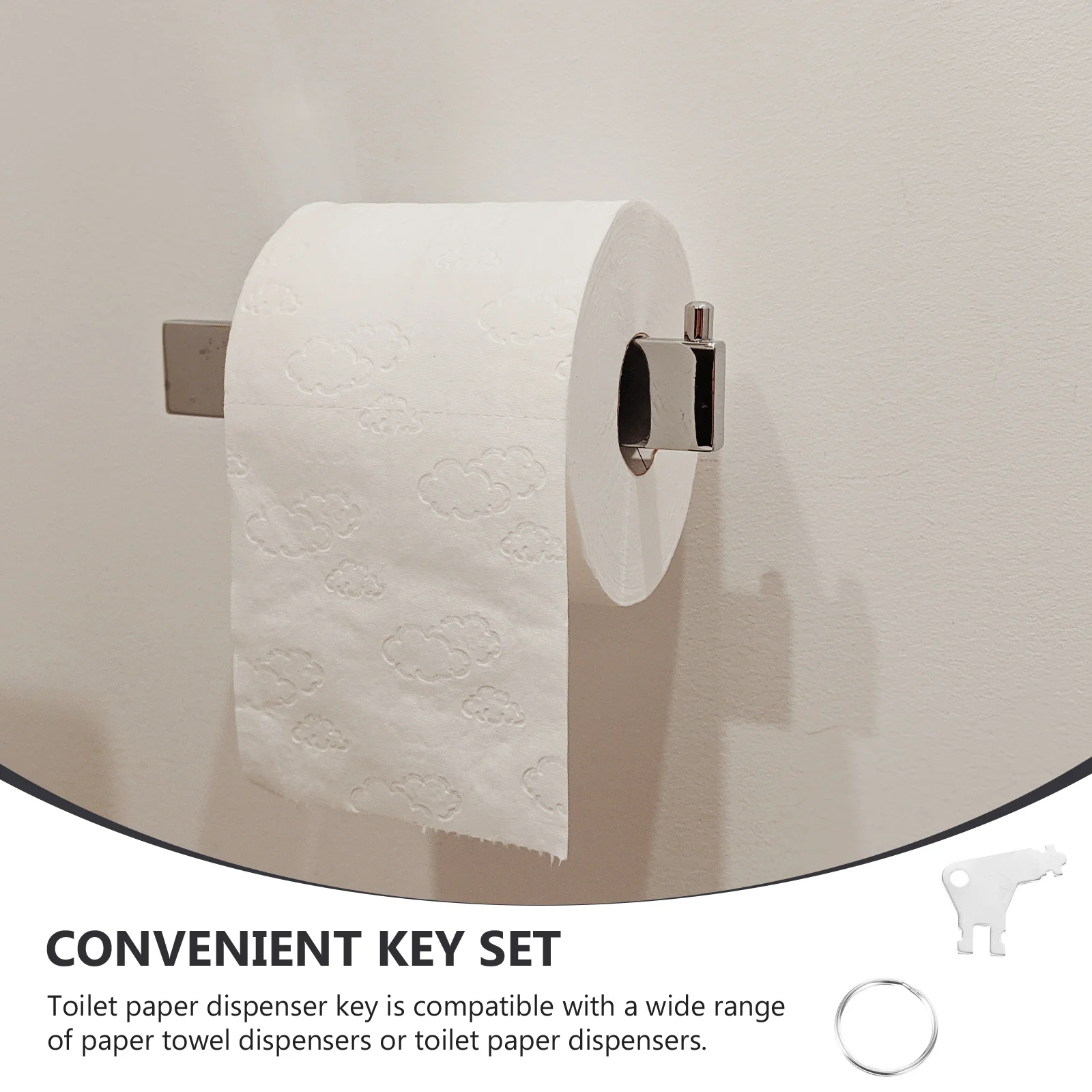 5pcs Toilet Paper Dispenser Key Set Metal Universal Replacement For Paper Towel Roll Dispenser Commercial Bathroom Keys 
5pcs Toilet Paper Dispenser Key Set Metal Universal Replacement For Paper Towel Roll Dispenser Commercial Bathroom Keys