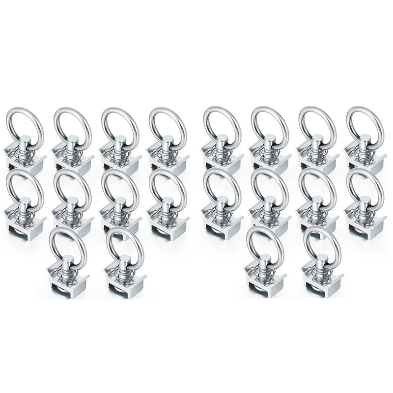 20Pcs Single Stud Fitting L Track 4,000LB Capacity With Stainless Steel Round Ring Aluminum Keeper Cargo Control
20Pcs Single Stud Fitting L Track 4,000LB Capacity With Stainless Steel Round Ring Aluminum Keeper Cargo Control