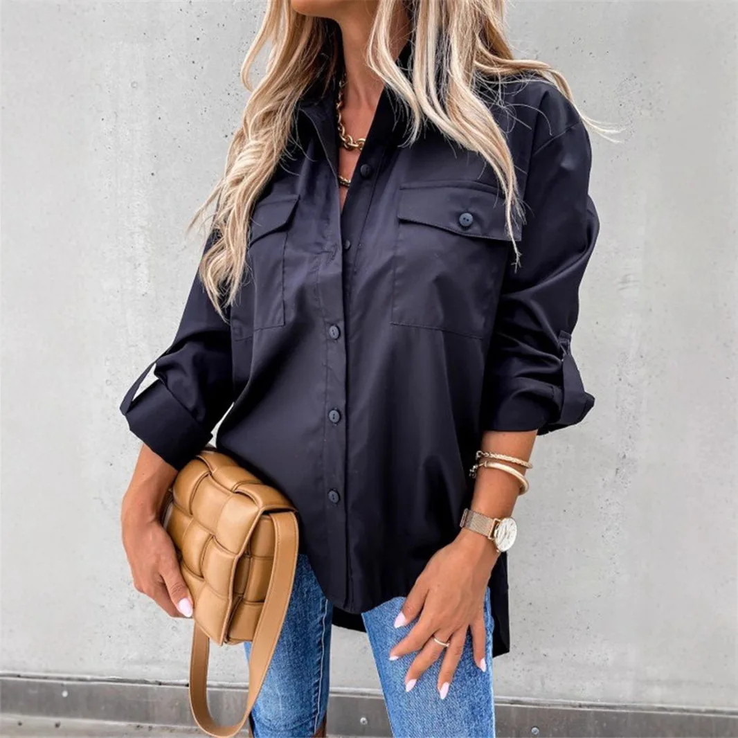 Women Floral Pattern Long Sleeve Shirt Eyelet Embroidery Pocket Design Blouse Top Shirts
Women Floral Pattern Long Sleeve Shirt Eyelet Embroidery Pocket Design Blouse Top Shirts