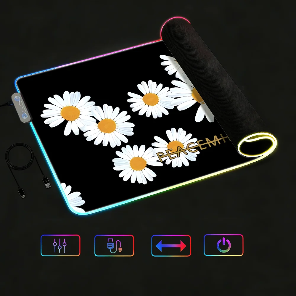 The Logo Mouse Pad Waterproof RGB LED Light Colorful P-PeaceminusoneS Game Keyboard Non-slip Cover Desk-mat Surface
The Logo Mouse Pad Waterproof RGB LED Light Colorful P-PeaceminusoneS Game Keyboard Non-slip Cover Desk-mat Surface