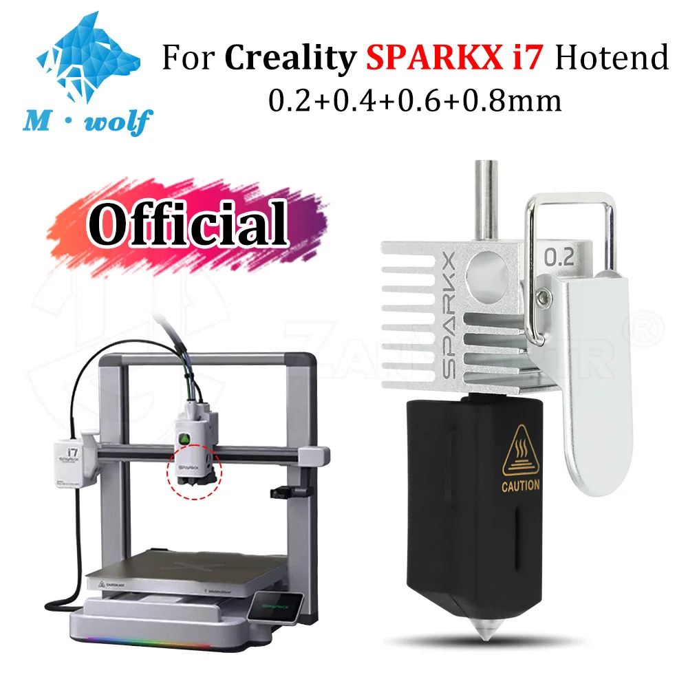 Оригинальный хотэнд для Creality SPARKX i7: комплект быстрой замены хотэнда с соплом, нагревателем и термистором для 3D-принтера (запасная часть)
Оригинальный хотэнд для Creality SPARKX i7: комплект быстрой замены хотэнда с соплом, нагревателем и термистором для 3D-принтера (запасная часть)