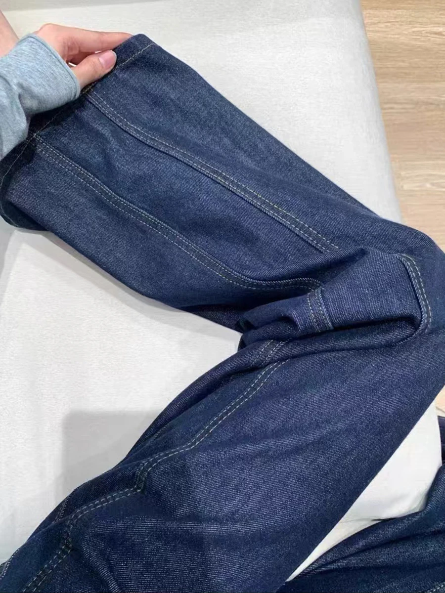 Свободные синие джинсовые джинсы с высокой талией, женские весенне-осенние широкие брюки грушевидной формы, прямой крой, эффект похудения
Свободные синие джинсовые джинсы с высокой талией, женские весенне-осенние широкие брюки грушевидной формы, прямой крой, эффект похудения