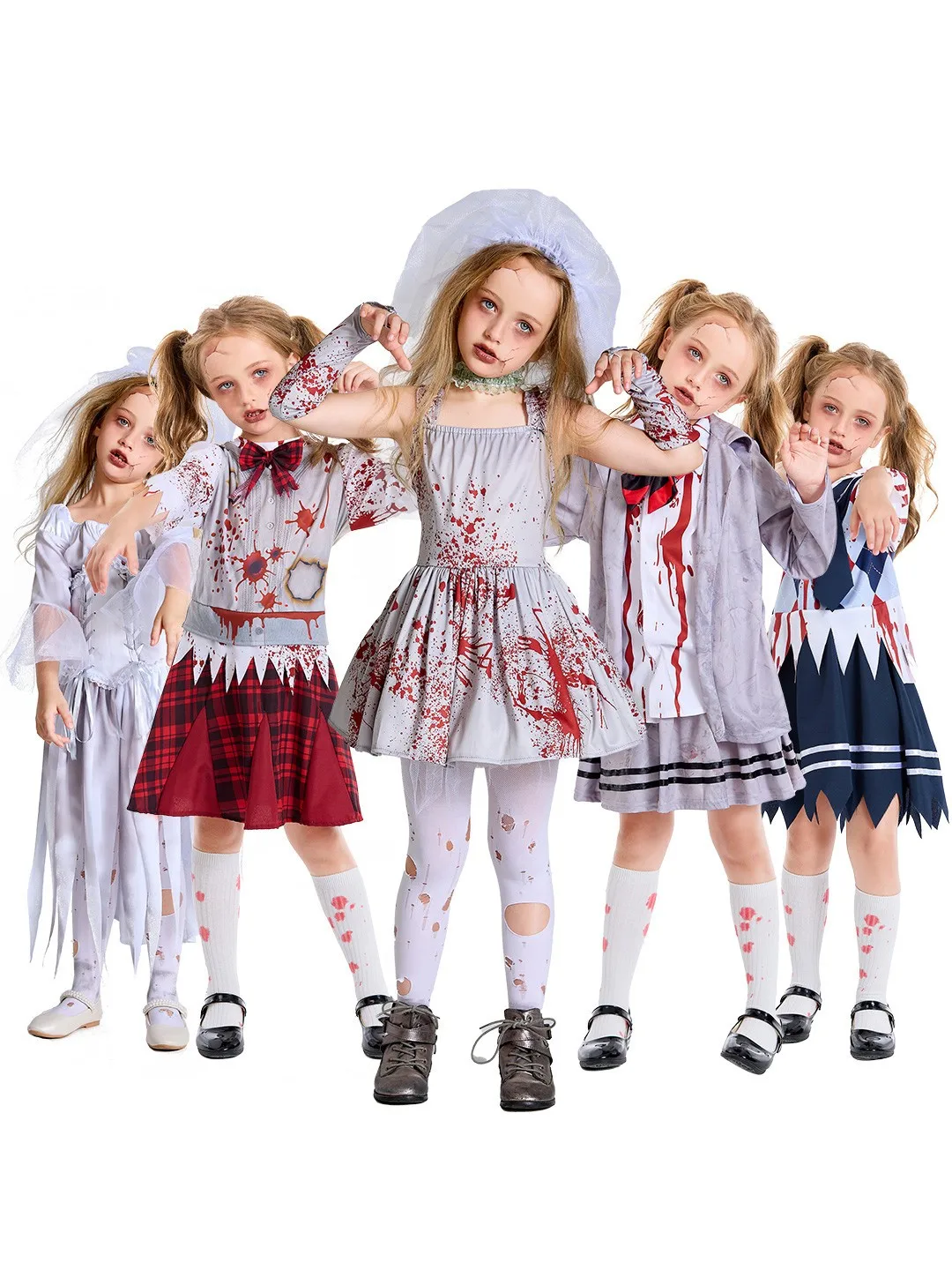 Halloween Children's Costume Girl Role-playing Outfit Student Girl Blood-stained Nurse Zombie Ghost Bride Dress
Halloween Children's Costume Girl Role-playing Outfit Student Girl Blood-stained Nurse Zombie Ghost Bride Dress