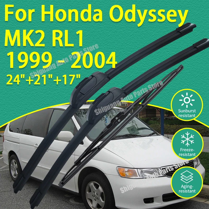 Front Rear Silicone Coating Wipers for Honda Odyssey MK2 RL1 1999 - 2004 North America Car Wiper Windscreen Blades Accessories
Front Rear Silicone Coating Wipers for Honda Odyssey MK2 RL1 1999 - 2004 North America Car Wiper Windscreen Blades Accessories