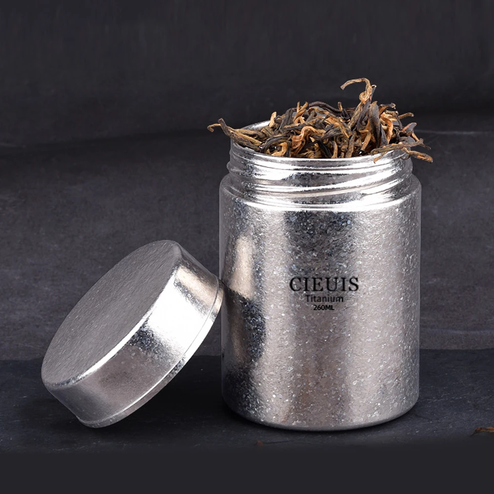 Pure Titanium Crystal Tea Can, Portable For Travel, Camping, Home Use, Outdoor Tea Making, Tea Storage Can, 260ml, A963
Pure Titanium Crystal Tea Can, Portable For Travel, Camping, Home Use, Outdoor Tea Making, Tea Storage Can, 260ml, A963