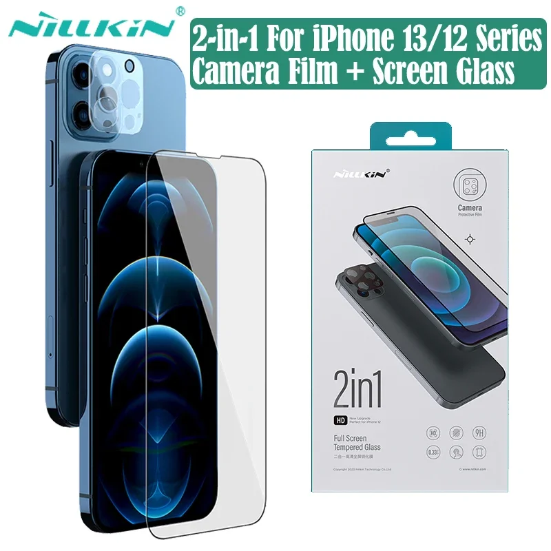 Закаленное стекло Nillkin 2 в 1 для iPhone 13 12 / Pro / Max, пленка для камеры и экрана с полным покрытием для iPhone13 12 Mini
Закаленное стекло Nillkin 2 в 1 для iPhone 13 12 / Pro / Max, пленка для камеры и экрана с полным покрытием для iPhone13 12 Mini