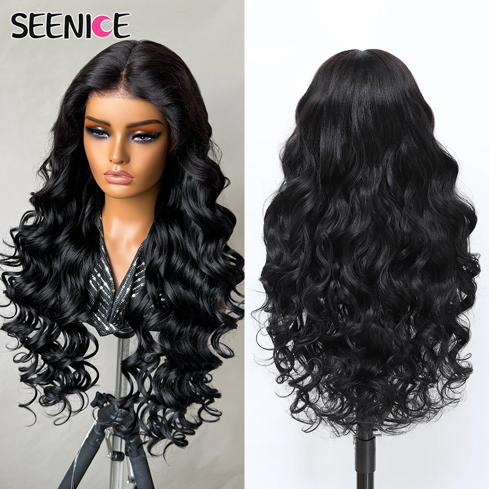 Natural Black T-Part Synthetic Lace Front Wig with Loose Deep Wave 100% Hand-tied Pre-plucked Glueless Wig for Easy Wear And Go
Natural Black T-Part Synthetic Lace Front Wig with Loose Deep Wave 100% Hand-tied Pre-plucked Glueless Wig for Easy Wear And Go