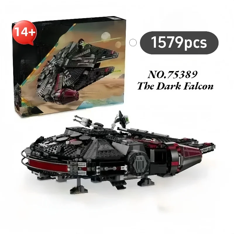 FIT 75389 Dark Galaxy Falcon Spaceship Building Blocks, 1579Pcs DIY Star Battle Model Kit for Adults & Kids, Christmas Gift
FIT 75389 Dark Galaxy Falcon Spaceship Building Blocks, 1579Pcs DIY Star Battle Model Kit for Adults & Kids, Christmas Gift
