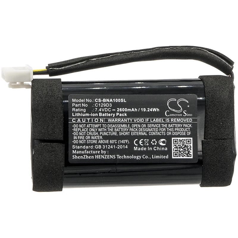 Cameron Sino 7.4V 2600mAh/3400mAh Speaker Battery C129D3 for Bang Olufsen BeoPlay A1, this is for A1 1rd, 1th, 1 version +TOOL
Cameron Sino 7.4V 2600mAh/3400mAh Speaker Battery C129D3 for Bang Olufsen BeoPlay A1, this is for A1 1rd, 1th, 1 version +TOOL