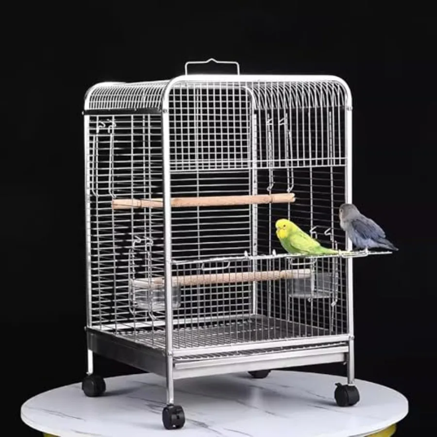 Travel Bird Cage Stainless Steel Bird Cage Parrot Cage Bird Flight Cage with Wheels Tray Standing Pole Food Bowl for Parrots Co
Travel Bird Cage Stainless Steel Bird Cage Parrot Cage Bird Flight Cage with Wheels Tray Standing Pole Food Bowl for Parrots Co