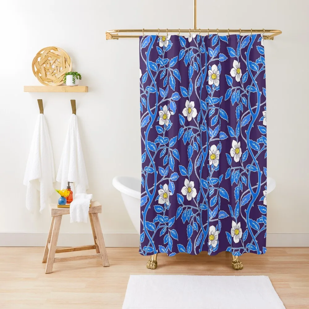 Serpentine boho flower vines in blue and white Shower Curtain Shower Bath Accessories For Shower And Services Curtain
Serpentine boho flower vines in blue and white Shower Curtain Shower Bath Accessories For Shower And Services Curtain