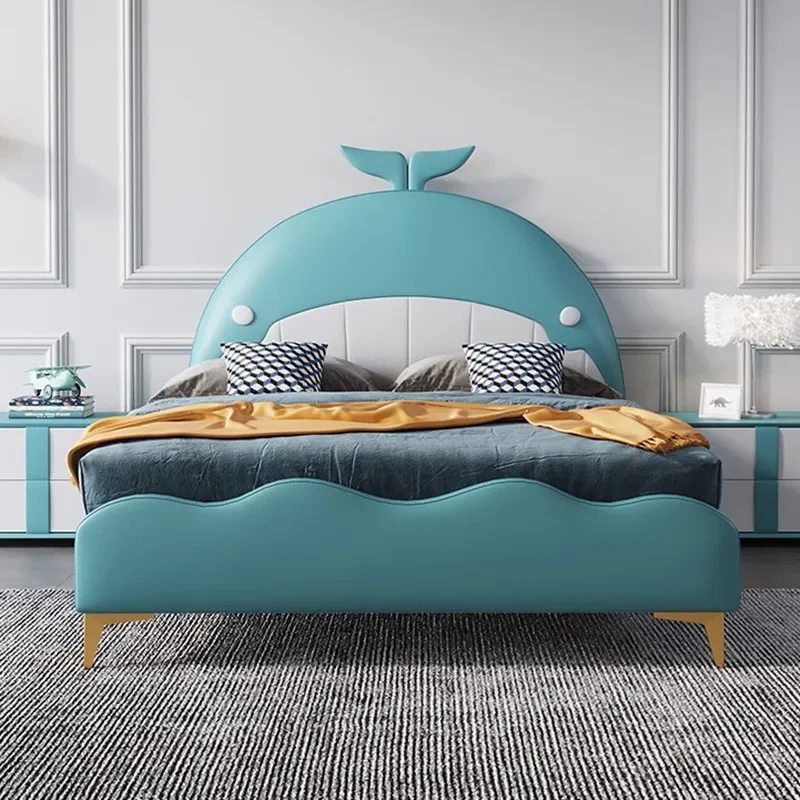 Dolphin Children's Bed Boy Single Light Luxury Modern Solid Wood Green Blue Ocean Whale Boy Bedroom Leather Bed
Dolphin Children's Bed Boy Single Light Luxury Modern Solid Wood Green Blue Ocean Whale Boy Bedroom Leather Bed