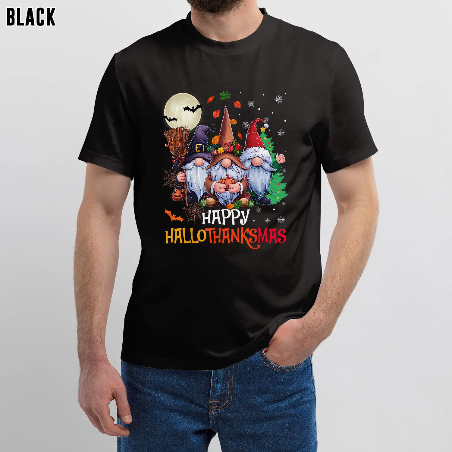 Happy Hallothanksmas Gnomes Lover Halloween Thanksgiving Christmas T-Shirt Gift
Happy Hallothanksmas Gnomes Lover Halloween Thanksgiving Christmas T-Shirt Gift