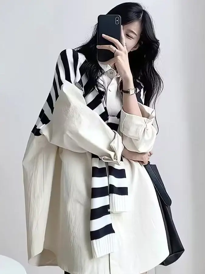 plus Size 300 Pou Women's irt Fake Two-Piece oulder Wrap Long Sve Korean Sle College Faion Meat Concealing ir...
plus Size 300 Pou Women's irt Fake Two-Piece oulder Wrap Long Sve Korean Sle College Faion Meat Concealing ir...