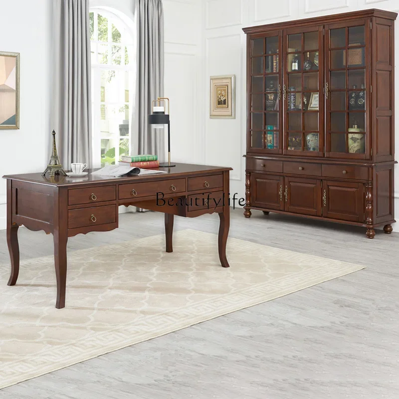 yj7 High-End American Style Desk Home Use All Solid Wood European Style Computer Desk Light Luxury retro Study Room
yj7 High-End American Style Desk Home Use All Solid Wood European Style Computer Desk Light Luxury retro Study Room