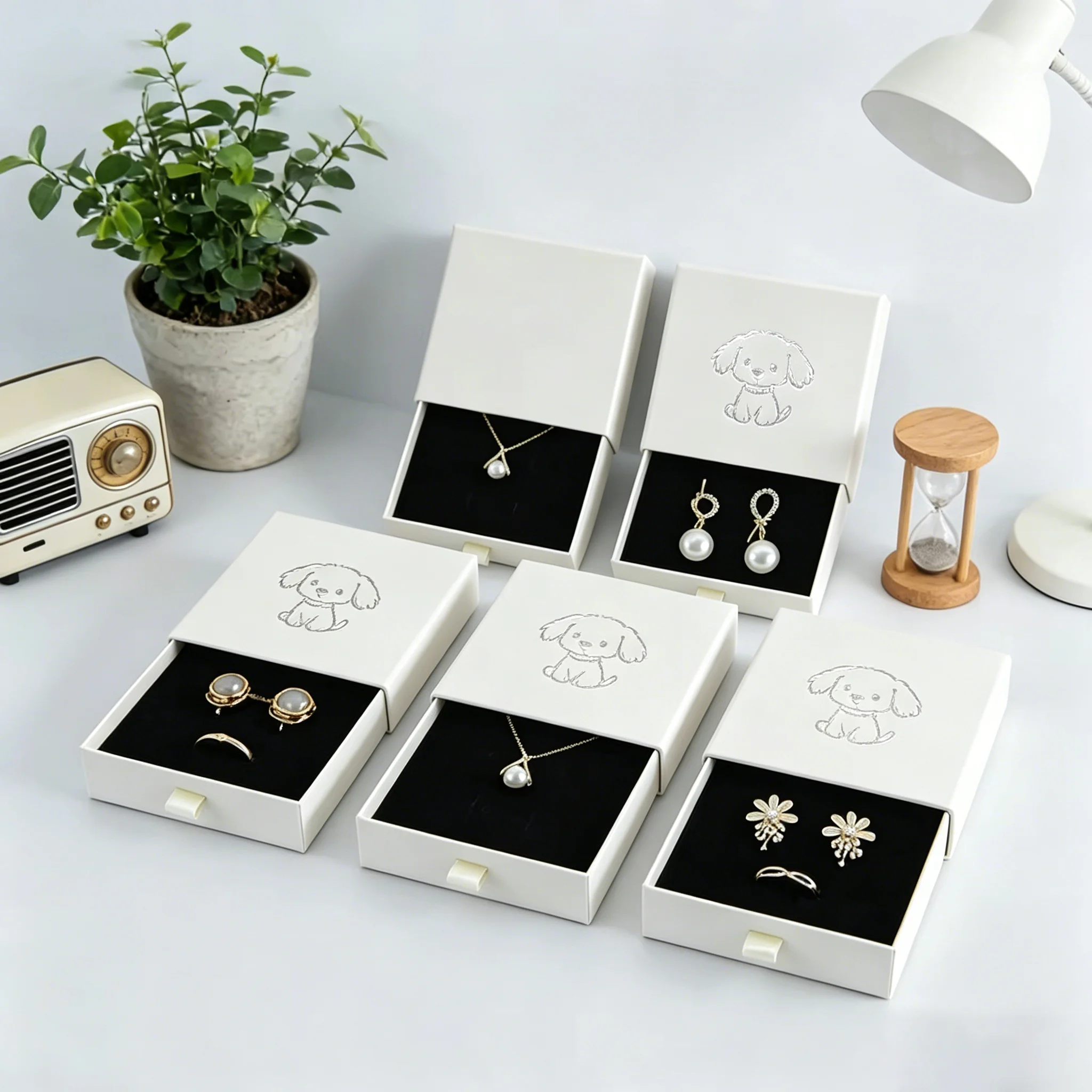 24pcs Chic Personalized Logo Beige Jewelry Drawer Box Ring Earring Stud Necklace Pendant Bracelet Cardboard Jewellery Packaging
24pcs Chic Personalized Logo Beige Jewelry Drawer Box Ring Earring Stud Necklace Pendant Bracelet Cardboard Jewellery Packaging