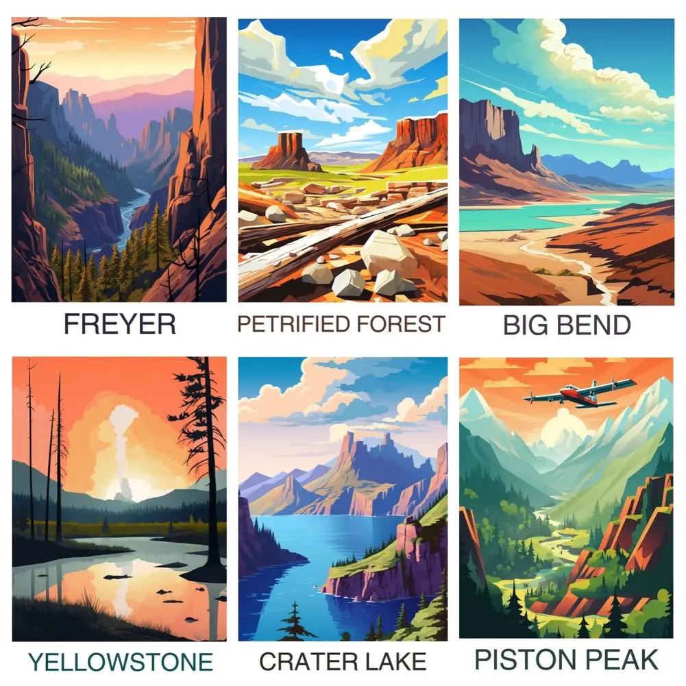 Красочные дорожные постеры для парков США, настенный художественный набор для алмазной живописи, полный круглый Cuadro Diamantes, ручная работа, кратер, озеро, ледник, залива
Красочные дорожные постеры для парков США, настенный художественный набор для алмазной живописи, полный круглый Cuadro Diamantes, ручная работа, кратер, озеро, ледник, залива